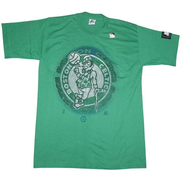 NWT Vintage 90s Boston Celtics Starter Single Stitch T-Shirt Medium Made in USA - Picture 1 of 8